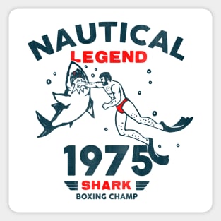 Nautical Legend Shark Boxing Champ 1975 Sticker